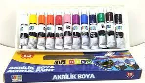 Akrilik Boya 12 X 9 Ml Tüp 12 Renk