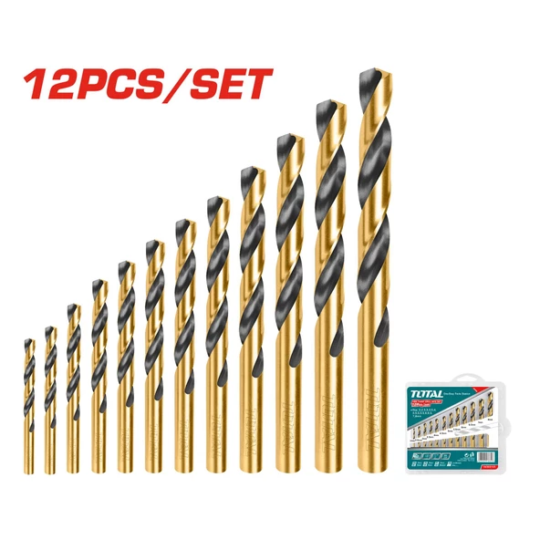 Total 12 PARÇA HSS MATKAP UCU SET - TACSD0125