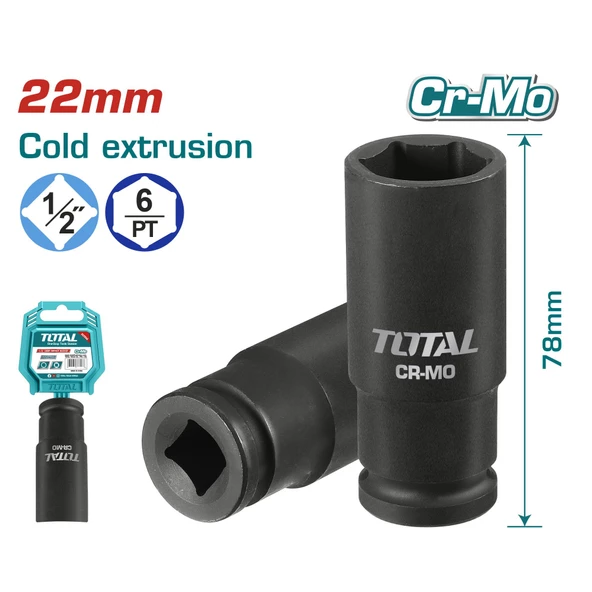 Total 1/2" Havalı Derin Lokma - THDIS12221L