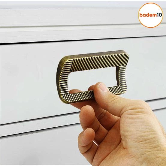 Bergen Metal Eskitme Antik Sarı (96 mm-9.6 cm) Mobilya Mutfak Çekmece Dolap Kulpu Kulbu Kulpları - Resim 5