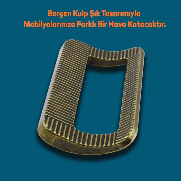 Bergen Metal Eskitme Antik Sarı (96 mm-9.6 cm) Mobilya Mutfak Çekmece Dolap Kulpu Kulbu Kulpları - Resim 3