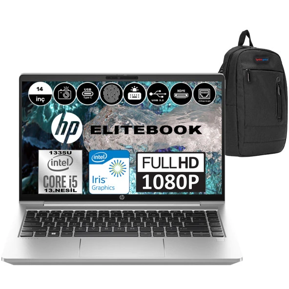 Hp Elitebook 640 G10 Intel Core I5 1335U 16GB 1TB SSD Intel® Iris® Xᵉ Windows 11 Pro 14" FHD Taşınabilir Bilgisayar 8A570EAP07 + Weblegelsin Çanta