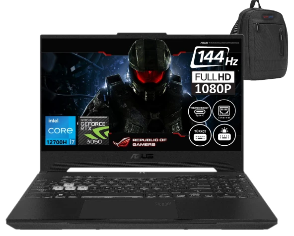 Asus TUF Gaming F15 FX507ZC4-HN011 64gb DDR4 Ram 2tb SSD 4GB RTX3050 15.6inç FHD 144Hz Windows11Home Taşınabilir Bilgisayar HN011118+ZettaÇanta