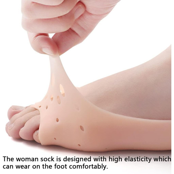 1 Çift Kadın Evrensel Jel Çorap kaymaz Yeniden Kullanılabilir Çor - 3