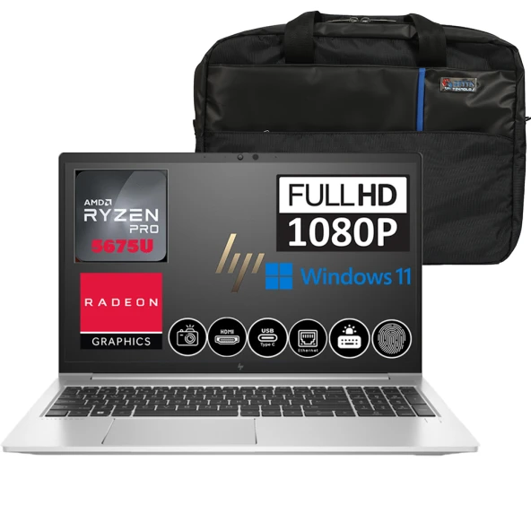 HP Elitebook 655 G9 AMD Ryzen 5 PRO 5675U 8GB 1TB SSD 15.6" Windows 11 Pro Taşınabilir Bilgisayar 5N4Q5EA02 + Zetta Çanta