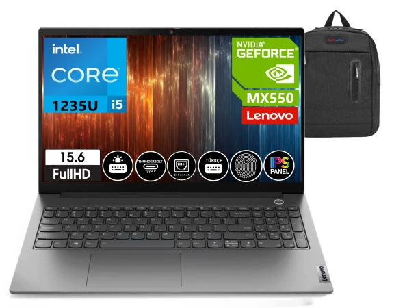 Lenovo ThinkBook 15 G4 IAP Intel® Core™ i5-1235U 24gb 2tb SSD 15.6" Windows11Pro FHD MX550 Dizüstü Bilgisayar TB21DJ00GATX44+Weblegelsinçanta