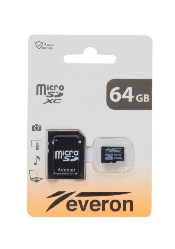 Everon 64GB Micro SD Hafıza Kartı Adaptörlü