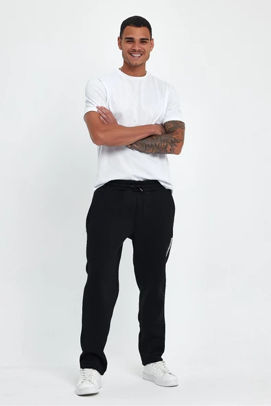 Erkek İçi Polarlı 3 iplik Kalın Brooklyn Baskılı Eşofman Altı SPR24EA70 ürün görseli