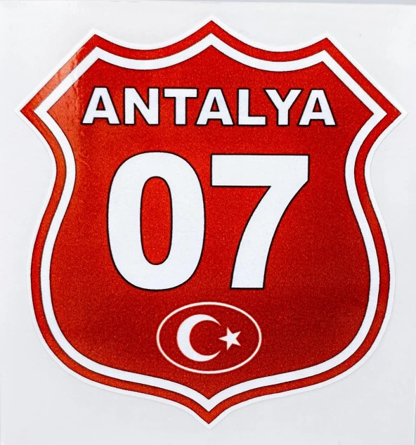 07 Antalya Sticker - 07 Sticker Kaliteli Ürün Suya dayanıklı - 07 ANTALYA