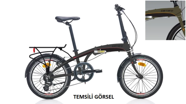 20J CARRARO FLEXI 108 KATLANIR BİSİKLET - HAKİ TURUNCU