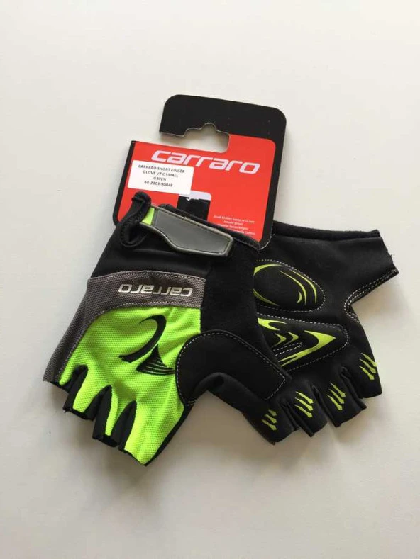 CARRARO KISA PARMAK ELDİVEN V7 C - SİYAH YEŞİL - L beden