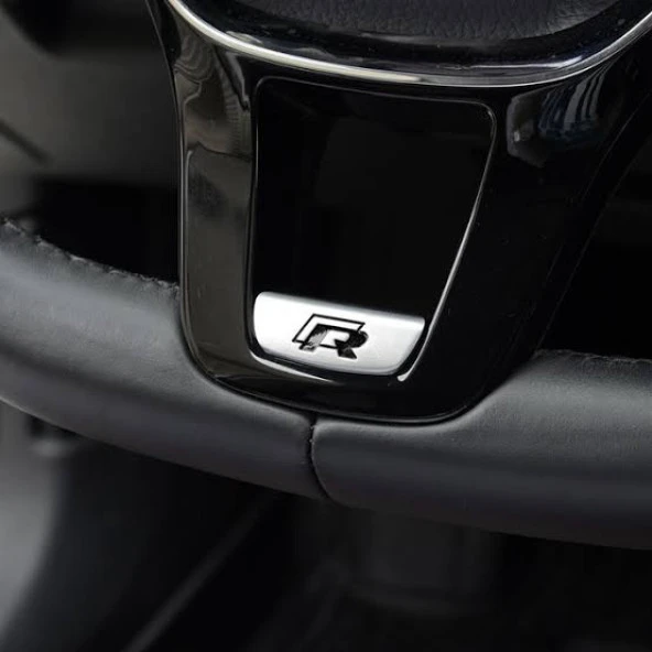 Volkswagen R Direksiyon Logosu Siyah Jetta Golf Passat Polo - R DİREKSİYON LOGO