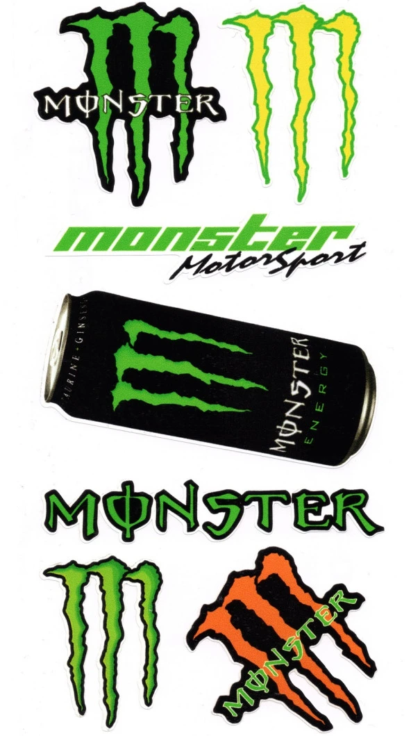 Monster Sticker Seti - MONSTER ÇOKLU STİCKER