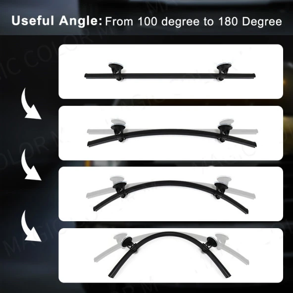 Çakar lamba 12-32v esnek model 84cm vantuzlu çakarlı sarı-sarı / LAPA543-1 - Resim 3