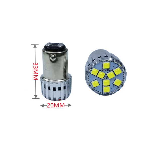 1157 Dekoratif led ampul çift duy beyaz 12V 4W canbus / LAAM952 - Resim 2