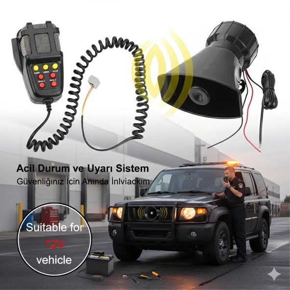 Space Power siren 100W Pro: 7 Sesli Acil Durum İkaz ve Uyarı sistemi Motorsiklet-Araba-Kamyon ürün görseli 1