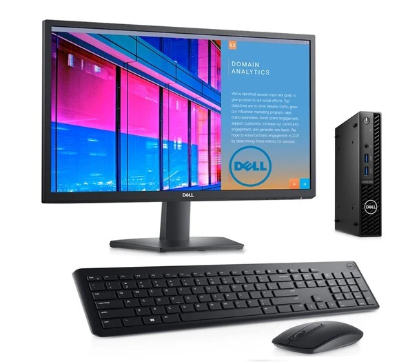 Dell Optiplex 3000MFF İNTEL I3 12100T 32gb 2tb SSD Windows11Pro 21.5Mon MiniMasaüstü BİLGİSAYAR N006O3000MFF26M+ZettaÇanta