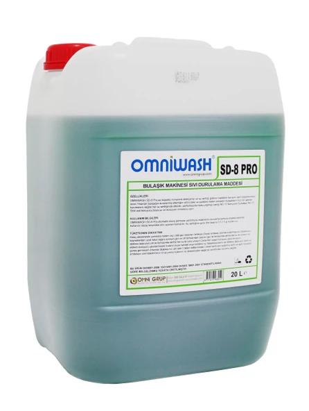 Omniwash SD-6 Pro 20 Lt Endüstriyel Bulaşık Makine Deterjanı + SD-8 Pro 20 Lt Parlatıcı - 3