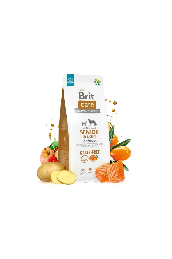 Brit Care Senior Light Somonlu Patatesli Tahılsız Yaşlı Köpek Maması 12 Kg ürün görseli 1