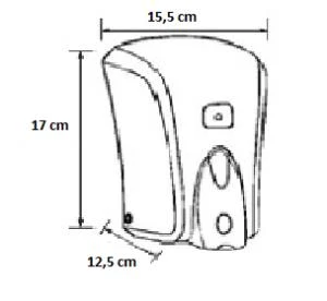 Omniwash SD-400 5 L Köpük Sabun Vialli F6B Siyah Köpük Dispenseri - 2