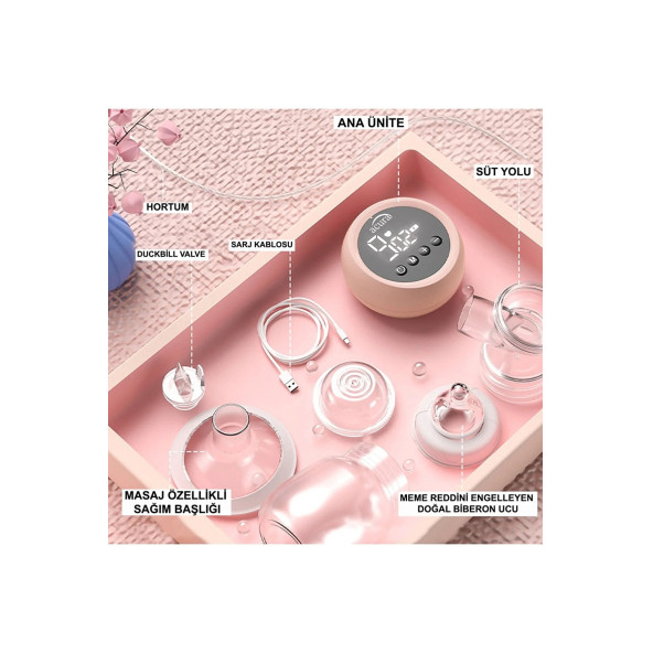Acura AC-3020 Şarjlı LCD Ekranlı Biberon Özellikli Çiftli Göğüs Pompası - 4