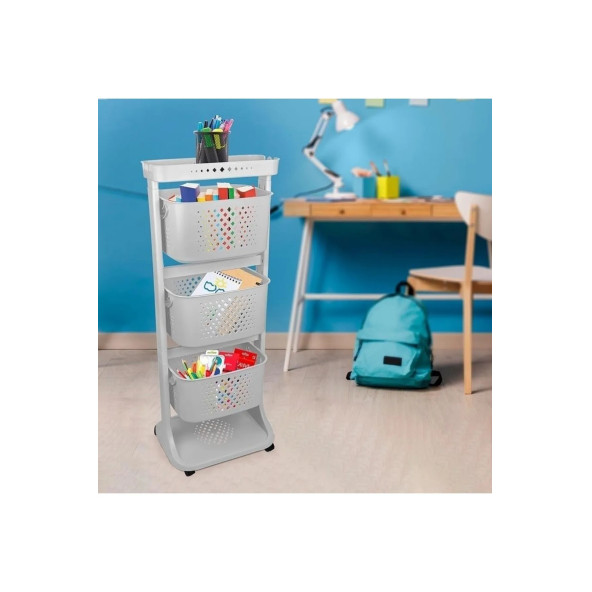 Üç Katlı Organizer Sepet - Sebzelik - 4