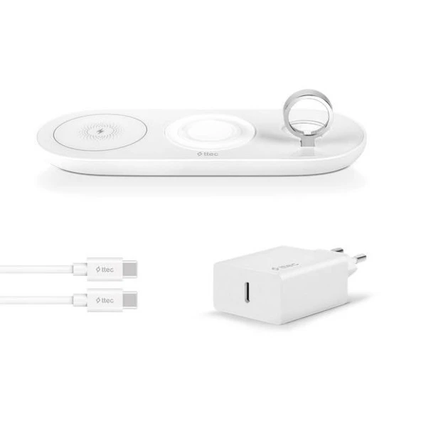 Ttec 2KS21 Smartcharger Air+ Iphone+Applewatch+ Kablosuz Hızlı Şarj PDSeyahat Şarj Aleti - 2