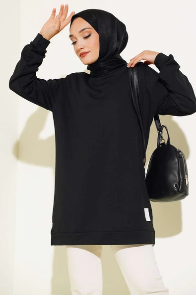 Yazı Baskı Armalı Tunik Siyah ürün görseli