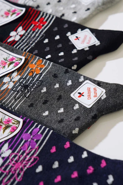 Dikişsiz Dörtlü Bayan Soket Asorti 5 - Resim 2