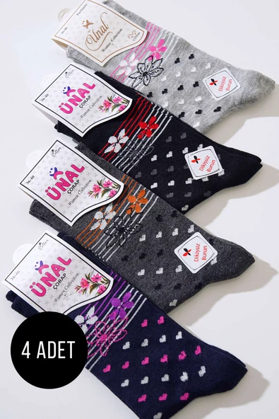 Dikişsiz Dörtlü Bayan Soket Asorti 5 ürün görseli 1