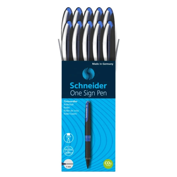 Schneider One Sign Pen 1.0 MM Roller Kalem Mavi 10 lu 1 Kutu