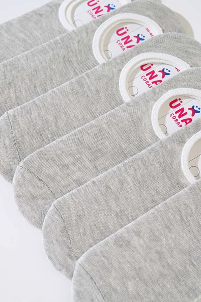 6lı Kadın Babet Çorap Gri - Resim 2