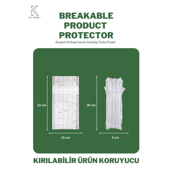 100 Adet-Paket 15x33 cm Airpack Ambalaj Torbası Airbag Havalı Poşet Akıllı Saat Ambalajı - 4