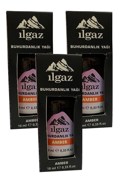 Amber Buhurdanlık ve Terapi Yağı 10 Ml - 3'lü Eko Paket Parfüm Yapımında Kullanılabilir