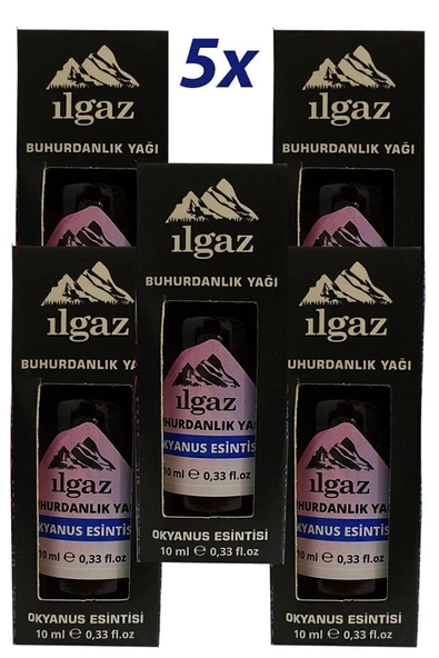 Okyanus Esintisi Buhurdanlık Yağı 10 Ml - 5'li Eko Paket Doğal Uçucu Yağ Seti