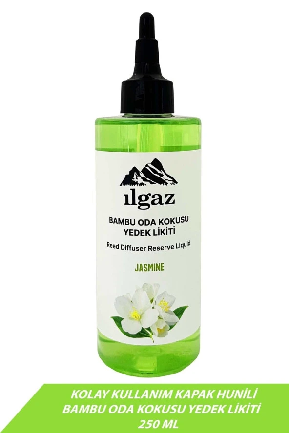 Yasemin Çiçeği 2'li Set Bambu Çubuklu Oda Kokusu 110 Ml & Yasemin Çiçeği Yedek Likit Şişe 200 Ml - Resim 3