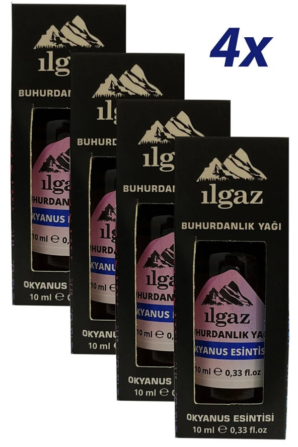 Okyanus Esintisi Buhurdanlık Yağı 10 Ml - 4'lü Eko Paket Doğal Uçucu Yağ