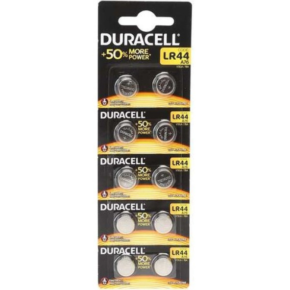 Duracell LR44/ AG13/A76 Pil 10aposlu
