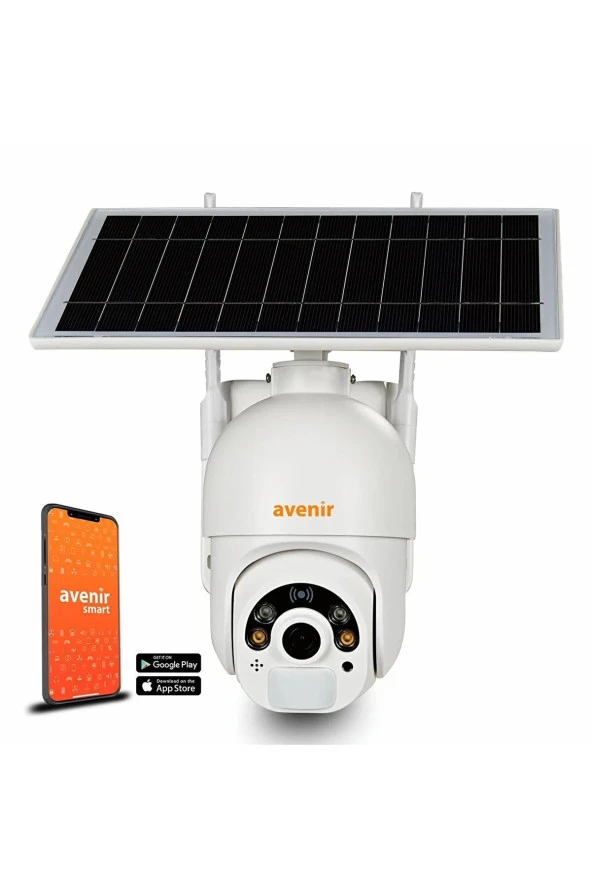 Avenir Av-s410 4g Sim Kartlı Güneş Enerjili Solar 360° Hareketli