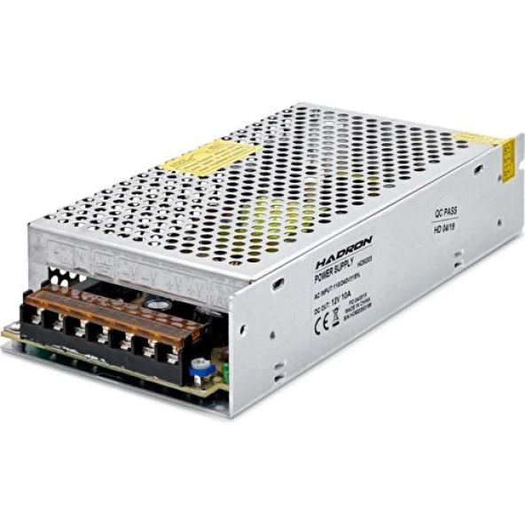 Hadron HD8203 Adaptör Metal 12V 10A 20*10*4cm