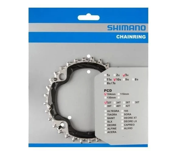 Shimano Deore FC-T521/M610/T611 32T-AE Aynakol Dişlisi - Y1NL98010