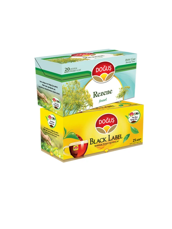 BLACK LABEL BARDAK SİYAH VE REZENE SÜZEN POŞET ÇAYLARI