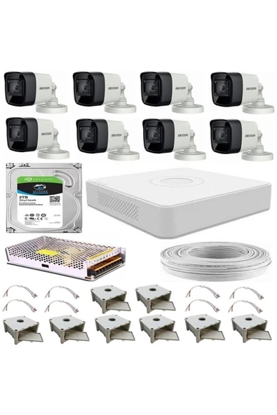 Hıkvısıon Güvenlik Kamera Sistemi 8 Kameralı - 2