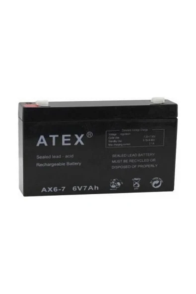 Akü 6V 7A (15X9X3.3CM) Atex Uyumlu