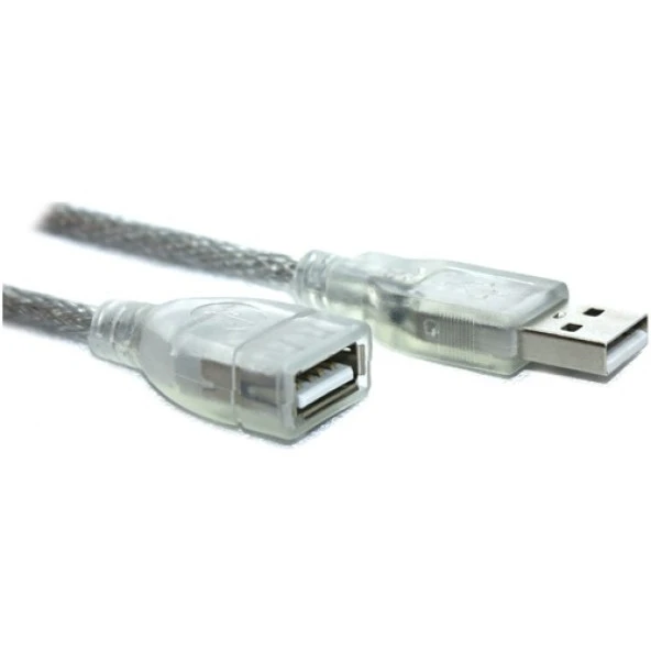 Teknogreen TKU-1005 USB 2.0 Şeffaf Uzatma Kablo 5 mt