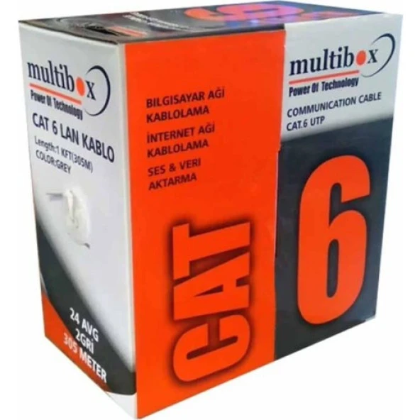 Multibox Cat 6 Kablo Multibox 23 Awg 305MT