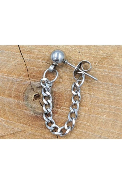 Çelik Sallantılı Unisex Küpe