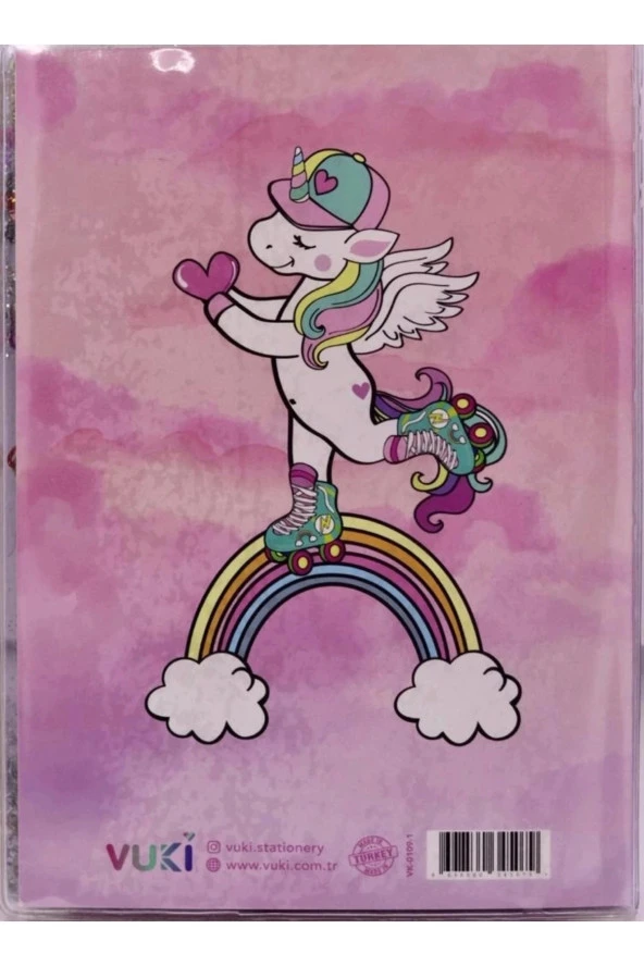 Unicorn A5 Boy Simli Ve Sulu Kapaklı Defter Mls-303 - 2