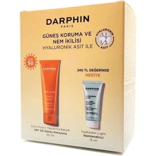 Darphin Güneş Seti Soleil Plaisir SPF50 50 ml + Hydraskin Light Cream 15 ml