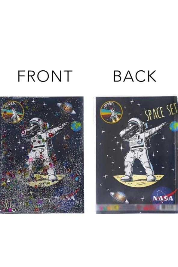 Astronot A5 Boy Simli Ve Sulu Kapaklı Defter (lacivert) Mls-300 - 2